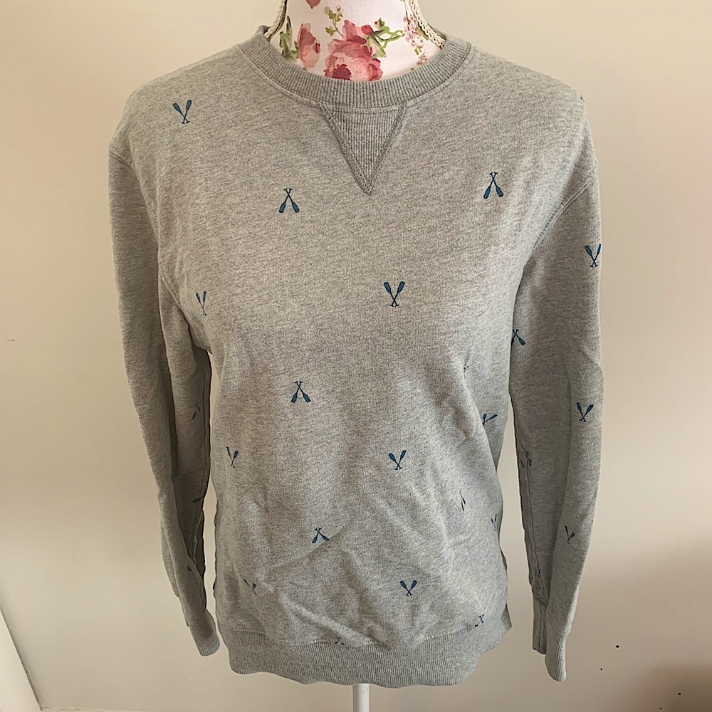 Men’s crewneck sweatshirt, Merona, grey with oars